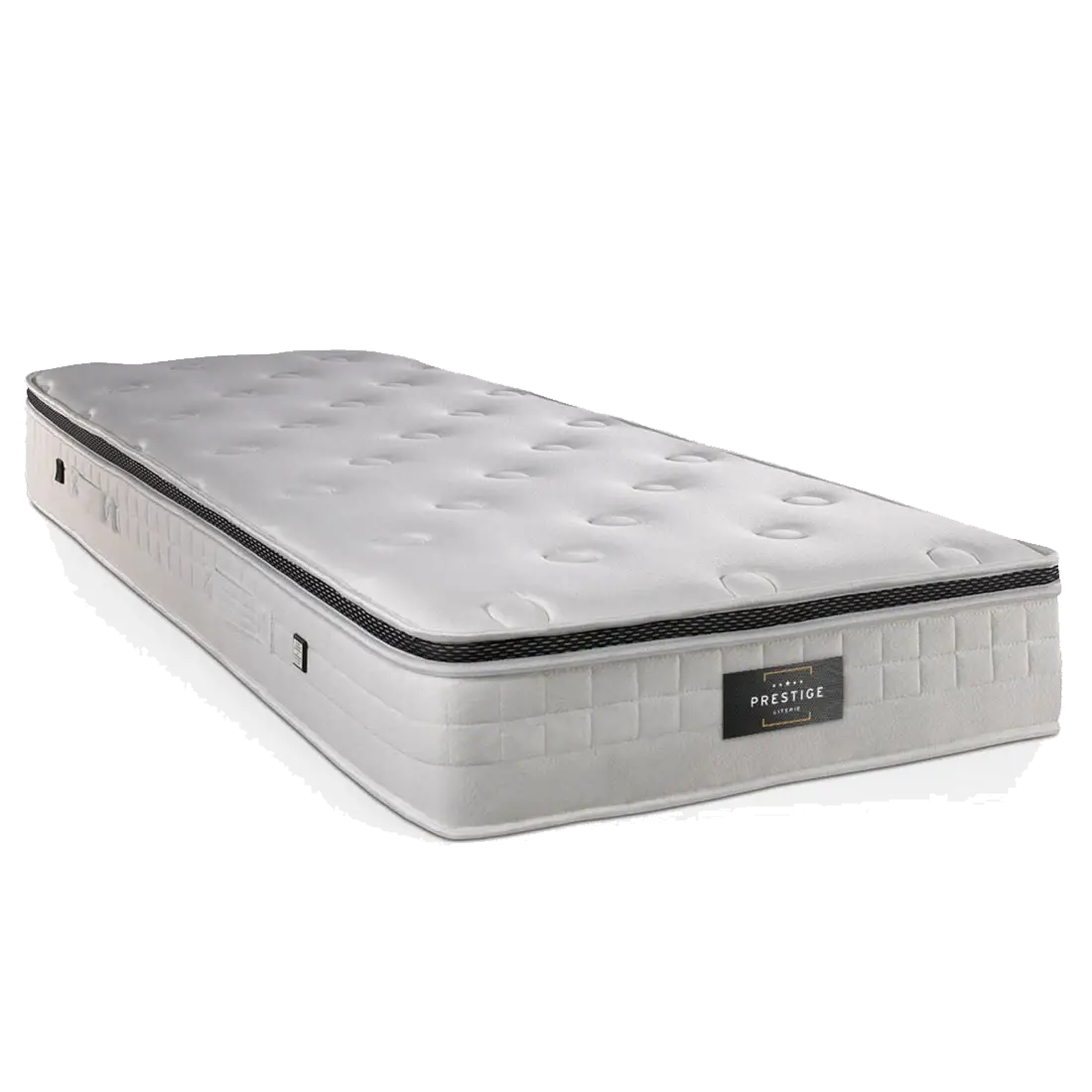 Matelas Privilège blanc/noir - 90x190 cm