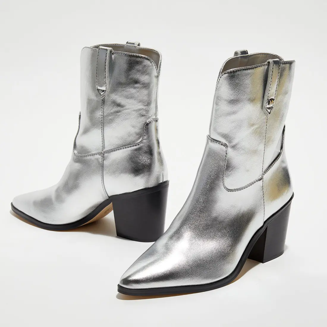 Bottines Waverly Heeled argentées - Talon 6 cm